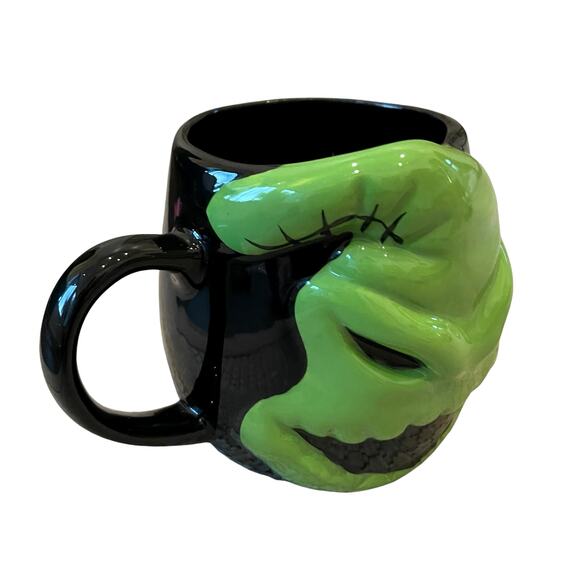 OOGIE BOOGIE Nightmare Before Christmas Jumbo 3D Mug Hand Painted Disney NEW - Picture 5 of 12